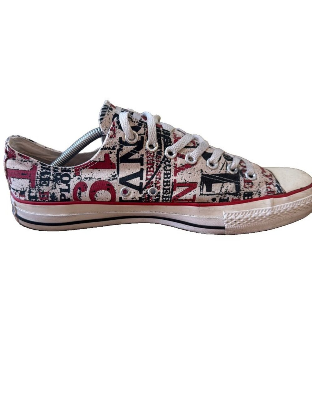 Converse All Star Low Top Chuck Explore Print Sneakers Mens 11 Red Black 101817F